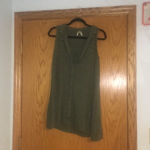 Olive Green Button Up Shirt